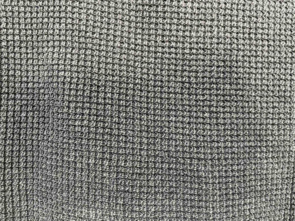 パデッドワッフルコットンニットの生地