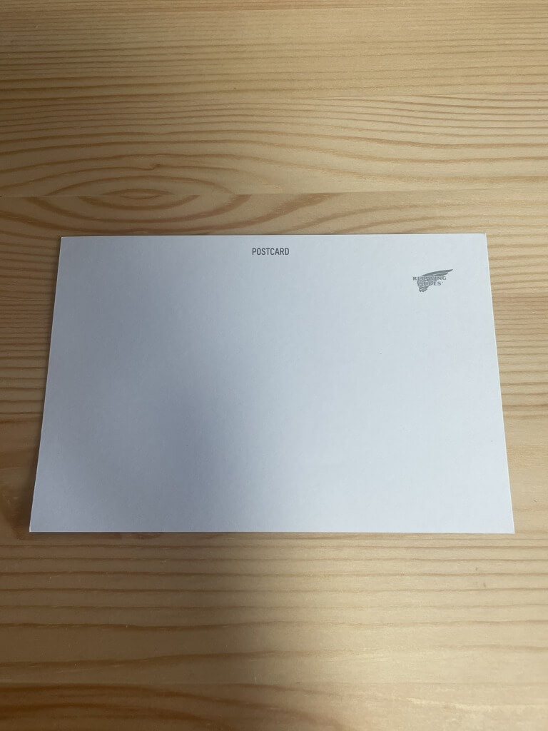 レッドウィングのフロアマットデザインのポストカード