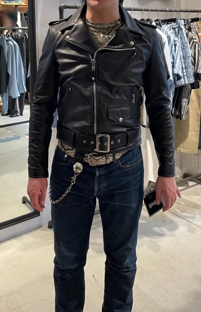 schottワンスターTALLのサイズ38を試着