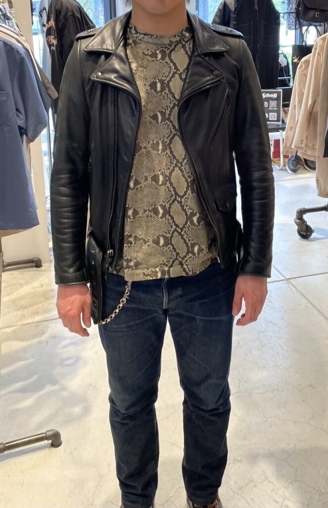 schottワンスターTALLのサイズ36を試着