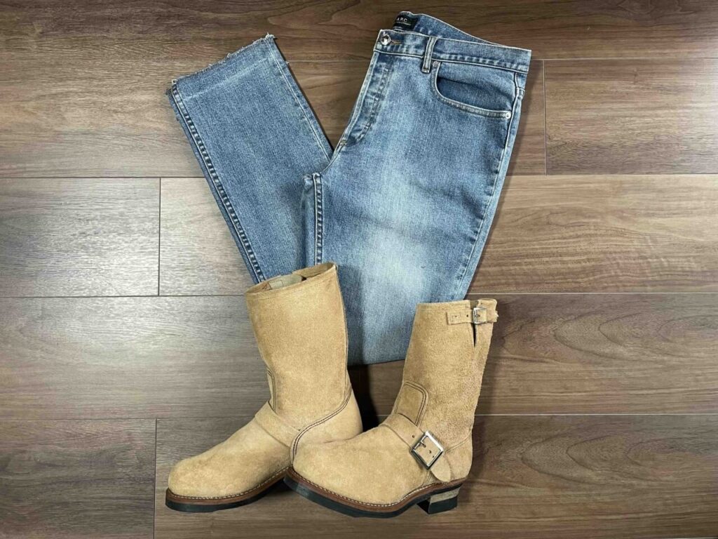 レッドウィング9269と色落ちしたライトブルーのジーンズ