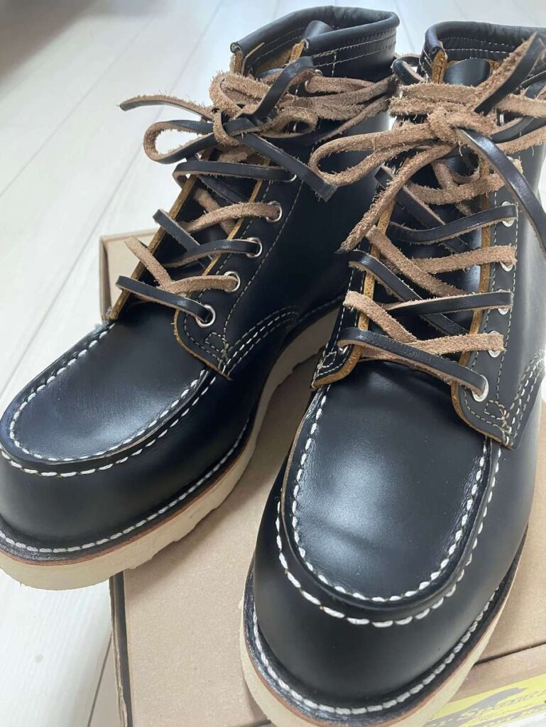 新品のクロムエクセルレザーの靴紐