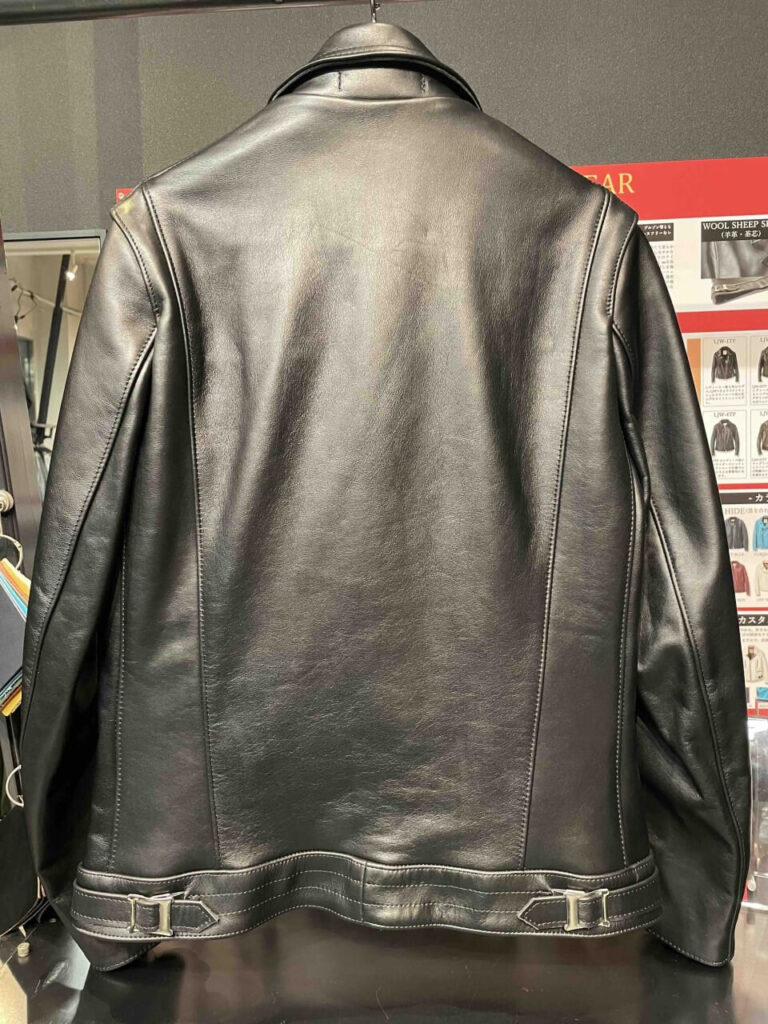 666 LJM-8TF タイトフィットフロントフラップライダースジャケット(背面)