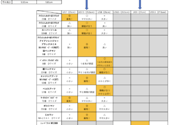 レッドウィングのサイズ表
