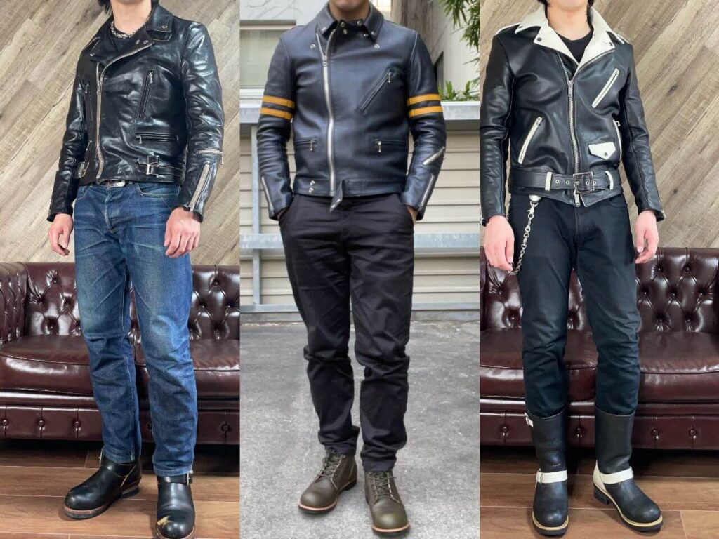 ロンジャンとワークブーツのコーデ例