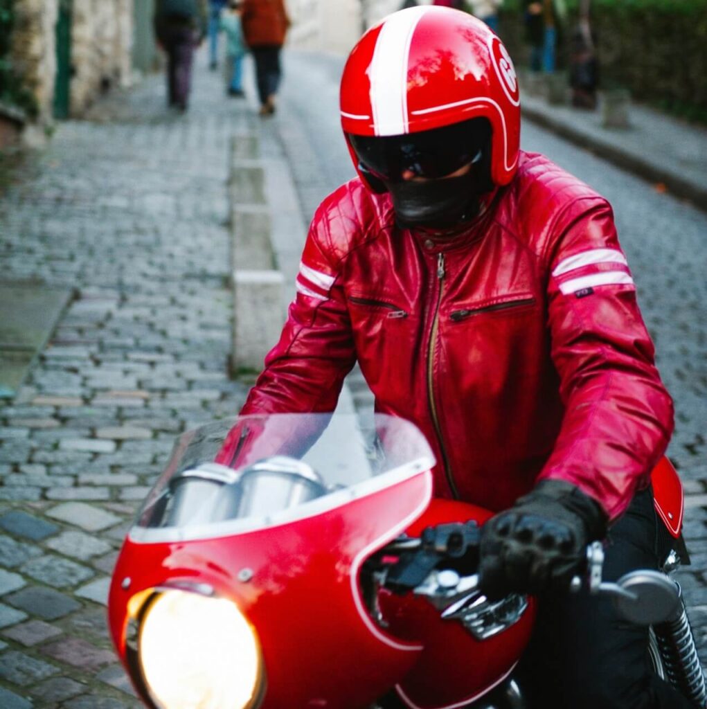 カラーレザージャケット