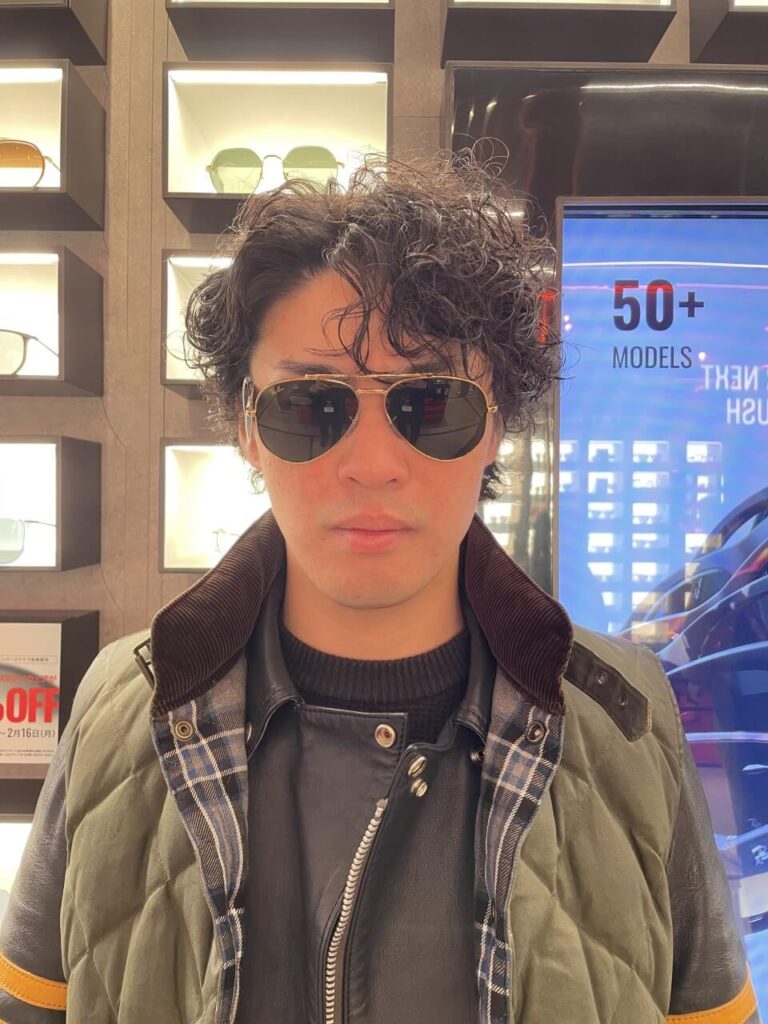 レイバンニューアビエーターのサイズ58を着用。