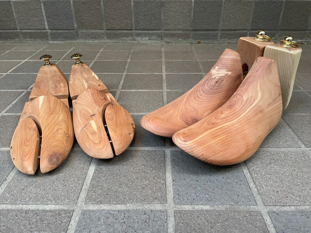 ブリガのシューツリーブーツタイプと、一般的なシューツリー