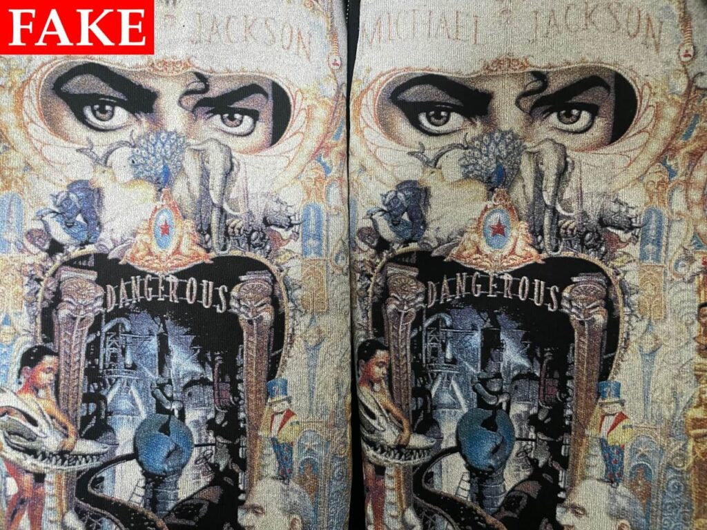 偽物のSupreme x Michael Jackson Dangerous Zip Up Hooded Sweatshirtの袖プリント