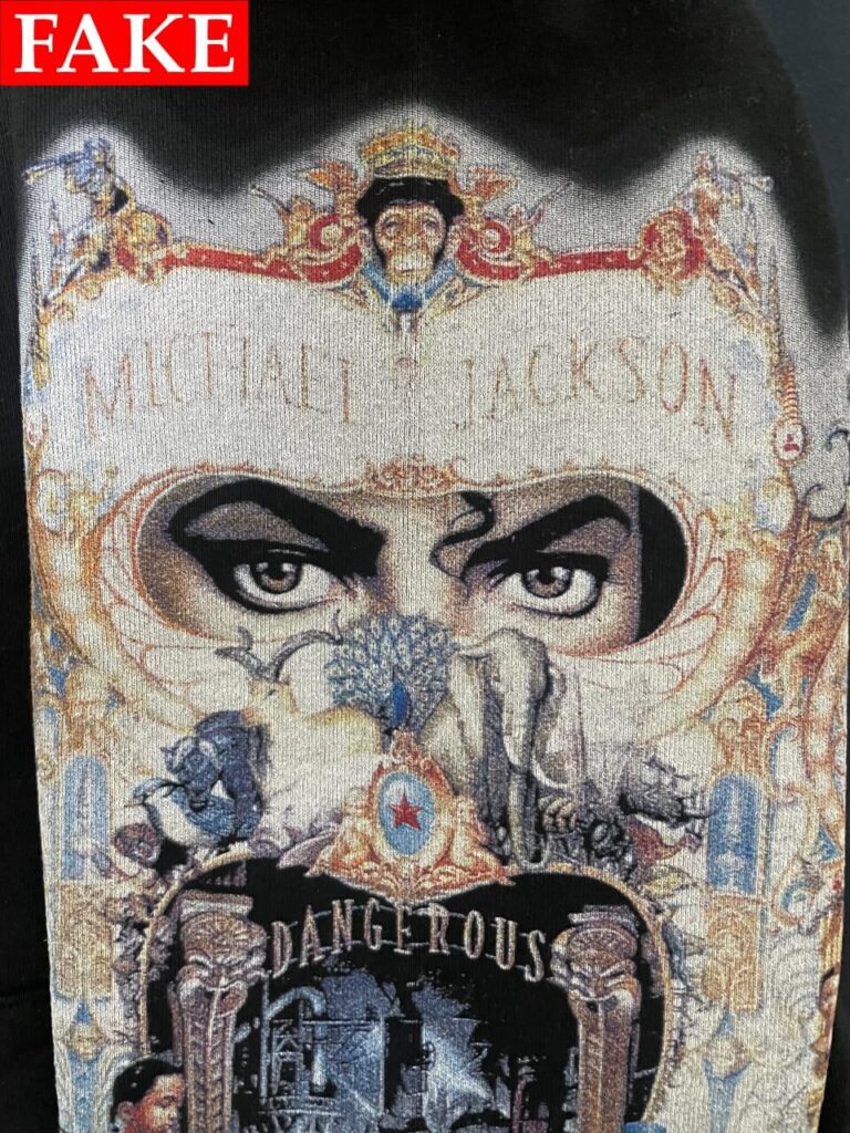 偽物のSupreme x Michael Jackson Dangerous Zip Up Hooded Sweatshirtの袖プリント