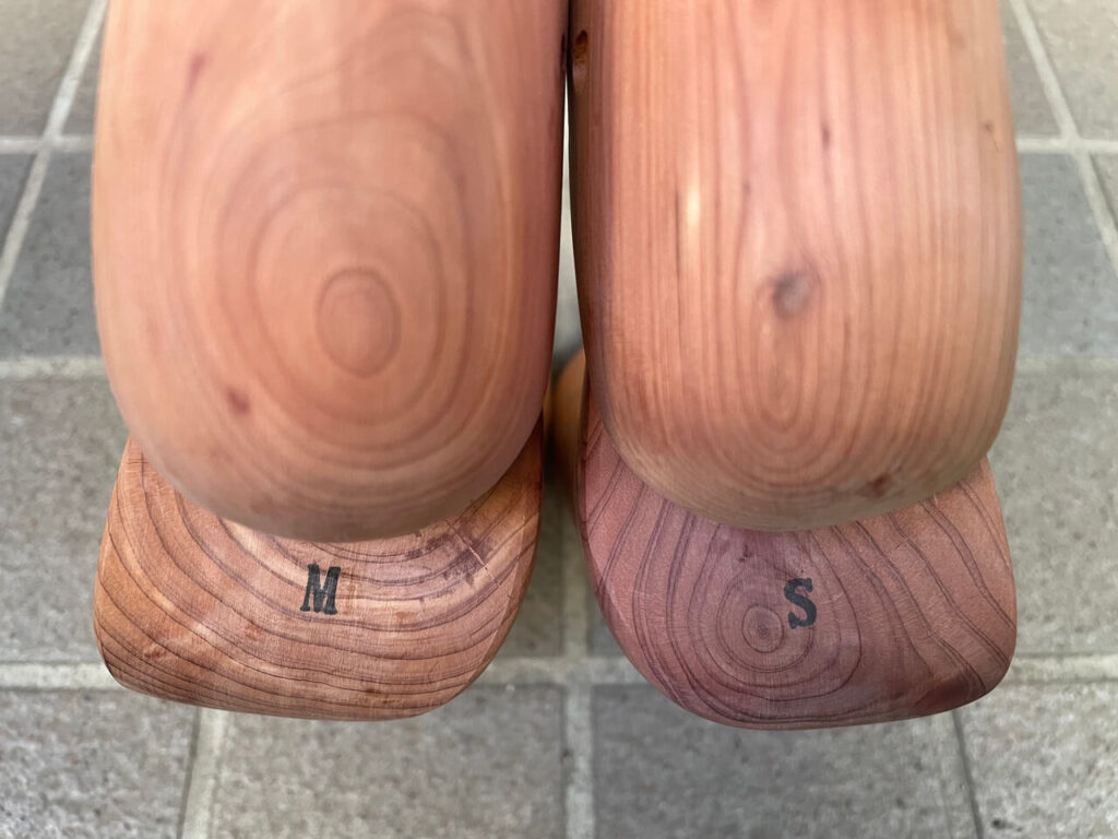 ブリガのシューツリーブーツタイプのサイズ印字箇所