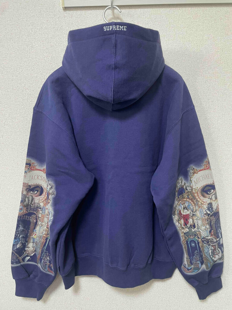 Supreme x Michael Jackson Dangerous Zip Up Hooded Sweatshirt(ネイビー・後ろ)