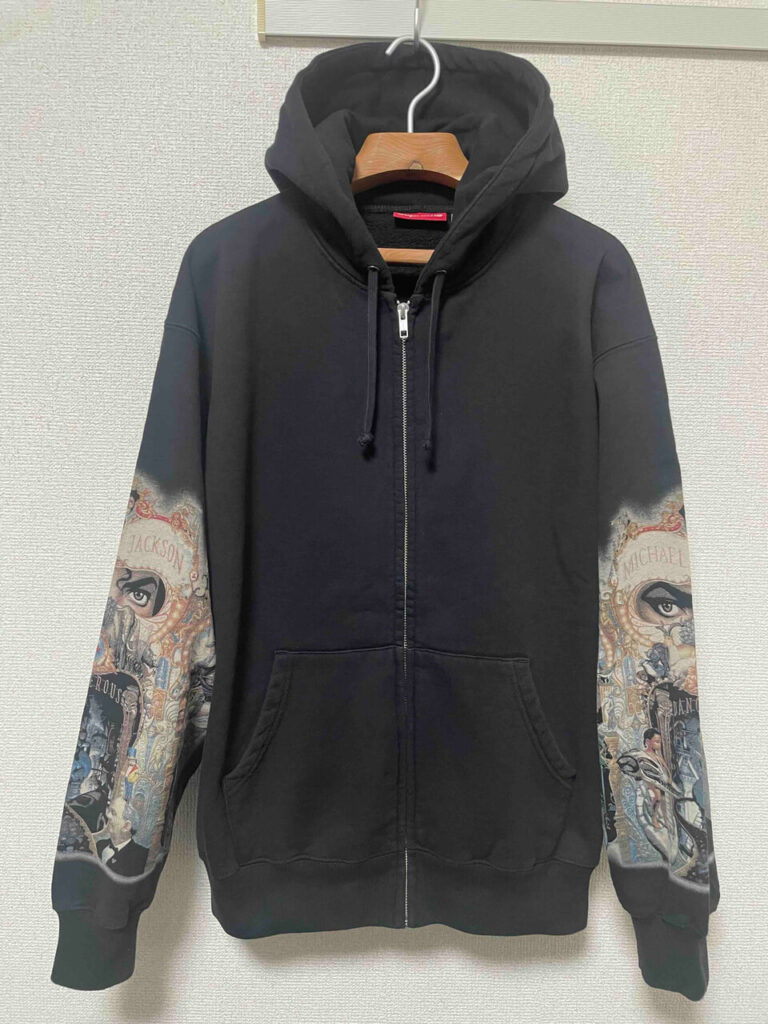 Supreme x Michael Jackson Dangerous Zip Up Hooded Sweatshirt(ブラック・前)