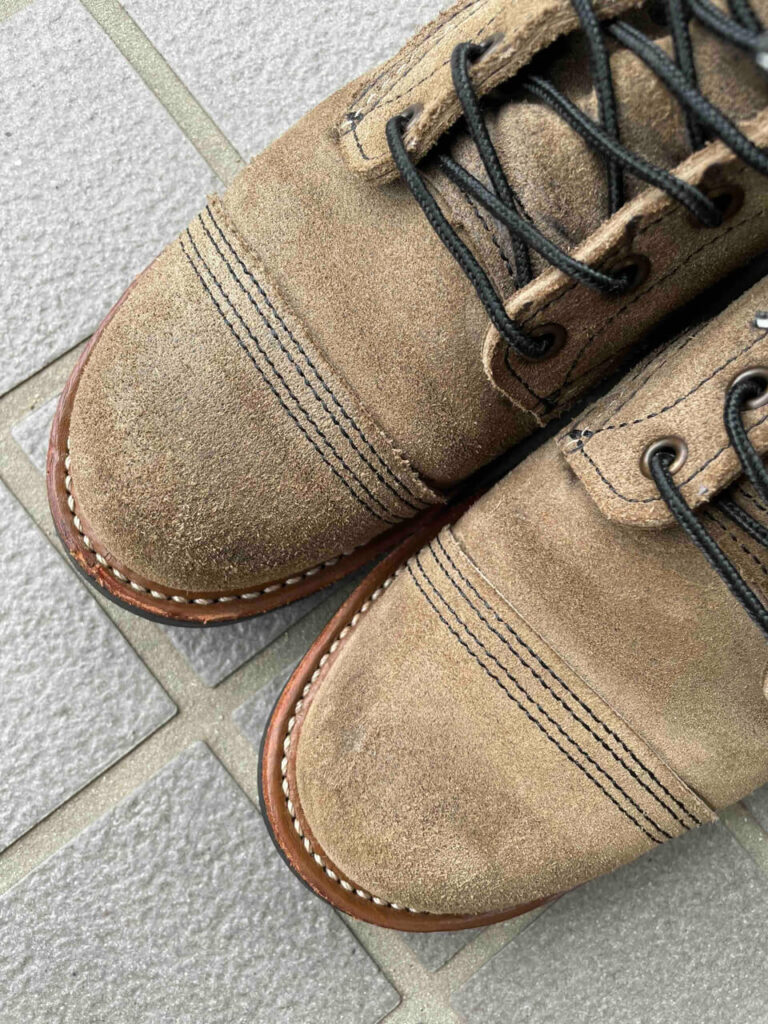 手入れ後のスレートミュールスキナーラフアウト(つま先)